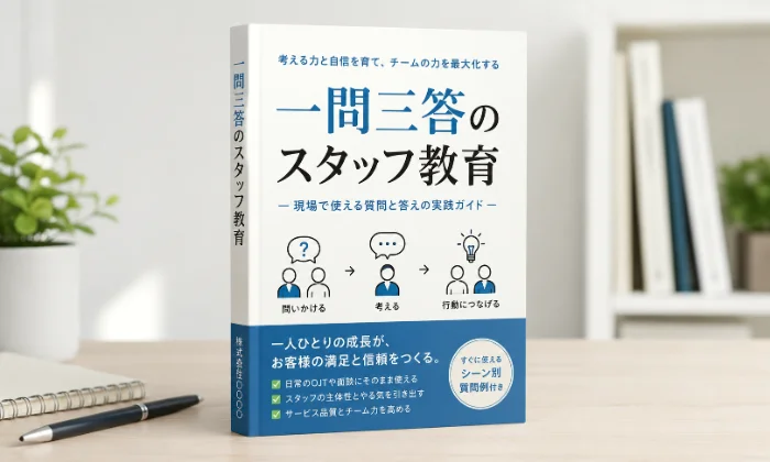 書籍『一問三答のスタッフ教育』表紙