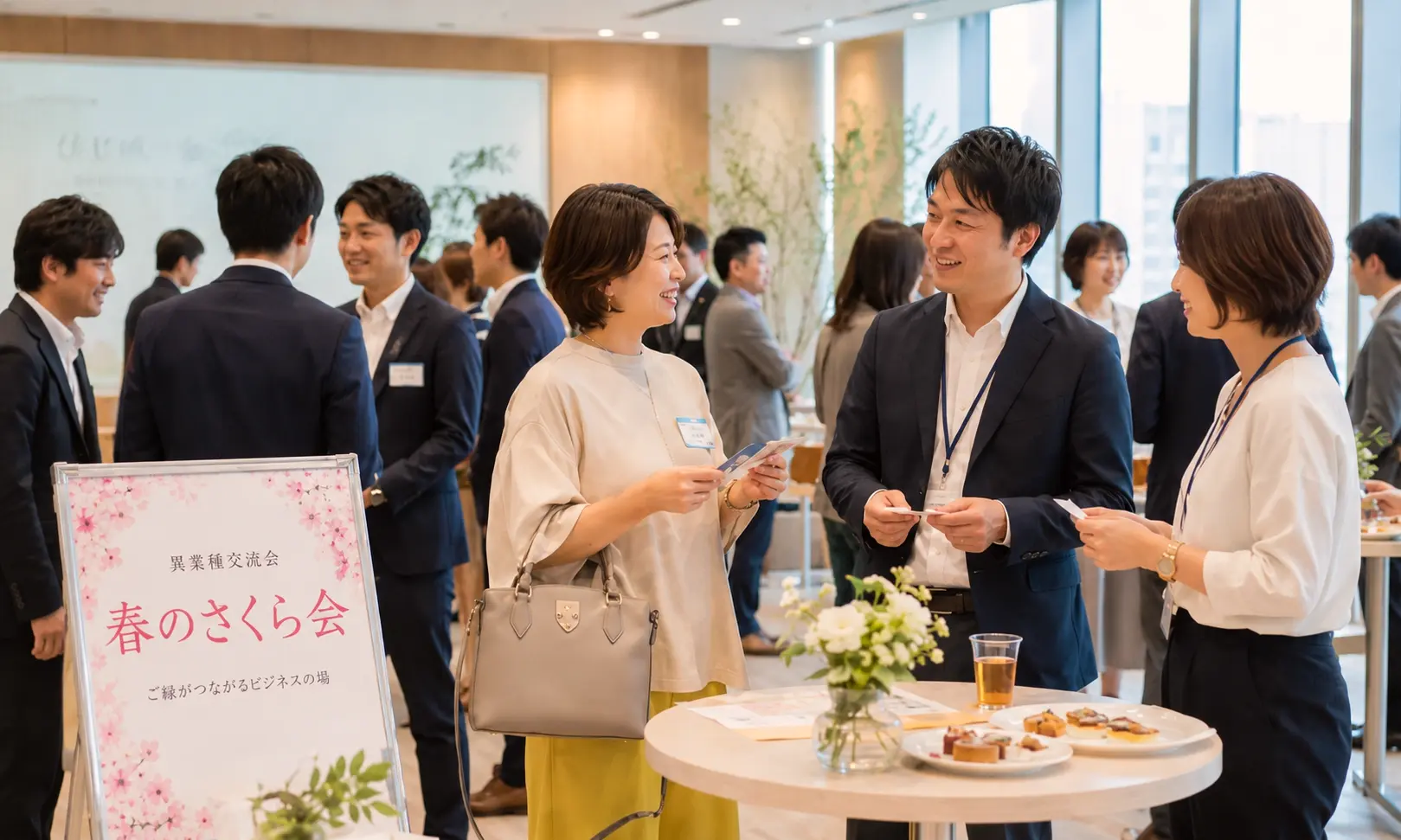 異業種交流会「びじ咲く会」の様子
